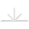 Ekena Millwork Saratoga Architectural Grade PVC Gable Bracket, 84"W x 42"H x 4"D x 4"F, 12/12 Pitch GBP084X42X0404SAR00 - alternate 2
